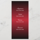 Menu Mariage de nuit étoilé dans un romantique rouge fo (Devant)