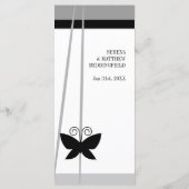 Menu Mariage de papillon noir (Dos)