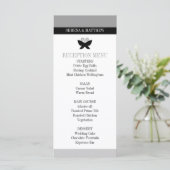 Menu Mariage de papillon noir (Debout devant)