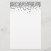 Menu Mariage de Parties scintillant argentée écono (Dos)