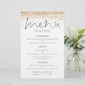 Menu Mariage de Parties scintillant Gold Script él (Debout devant)