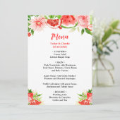 Menu Mariage de pastèque et grenade (Debout devant)