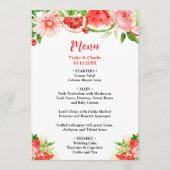 Menu Mariage de pastèque et grenade (Devant)