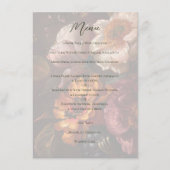 Menu Mariage de peinture à l'huile florale romantique f (Devant)