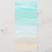 Menu Mariage de plage abstrait moderne (Dos)