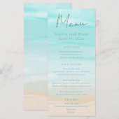 Menu Mariage de plage abstrait moderne (Devant / Derrière)