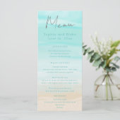 Menu Mariage de plage abstrait moderne (Debout devant)