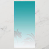 Menu Mariage de plage de Palm Tree Tropical Vert (Dos)