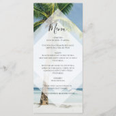 Menu Mariage de plage de palmiers tropicaux (Devant)