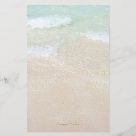 Menu Mariage de plage personnalisé de trois arbres (Dos)