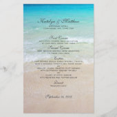 Menu Mariage de plage personnalisé de trois arbres (Devant)