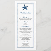 Menu Mariage de poisson d'eau douce bleu marine (Devant)