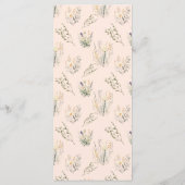 Menu Mariage de pré-prairie Fleur sauvage Peach Fu (Dos)