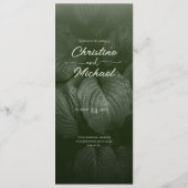 Menu Mariage de printemps à la feuille verte (Dos)