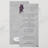 Menu Mariage de puceron gothique pourpre (Devant / Derrière)
