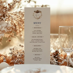 Menu Mariage de Ranch occidental rustique