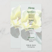 Menu Mariage de Rose Jaune délicat (Devant / Derrière)