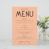 Menu Mariage de saisie de texte simple budget (Debout devant)
