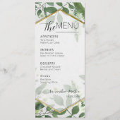Menu Mariage de script botanique minimal (Devant)