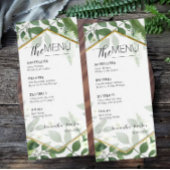 Menu Mariage de script botanique minimal