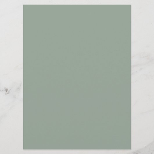 Menu Mariage de script botanique moderne Sage Green Arc (Dos)