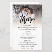 Menu Mariage de script d'art photo budget (Devant / Derrière)