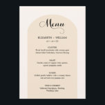 Menu Mariage de script de cadre en arche beige de sable<br><div class="desc">Design moderne et élégant imprimé Chic Sand Beige Arch Frame Script Mariage Dîner Menu qui peut être customisé avec votre texte. Cliquez sur le bouton "Customiser" et utilisez notre outil de conception pour modifier ce modèle. Découvrez le magasin Graphic Art Design pour d'autres produits qui correspondent à ce design !...</div>