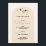 Menu Mariage de script de cadre en arche beige de sable<br><div class="desc">Design moderne et élégant imprimé Chic Sand Beige Arch Frame Script Mariage Dîner Menu qui peut être customisé avec votre texte. Cliquez sur le bouton "Customiser" et utilisez notre outil de conception pour modifier ce modèle. Découvrez le magasin Graphic Art Design pour d'autres produits qui correspondent à ce design !...</div>