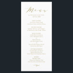 Menu Mariage de script de Dainty Minimaliste Or<br><div class="desc">Carte de menu de script de Dainty Minimaliste Or | Carte de menu élégante et élégante avec script blanc, typographie classique avec motif rayé. Personnalisez en ajoutant vos propres détails. Cette carte de menu sera parfaite pour les mariages, les diplômes, les fêtes de retraite et bien plus encore. Des éléments...</div>