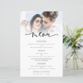 Menu Mariage de script de superposition de photo b (Debout devant)