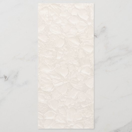 Menu Mariage de script élégant en ivoire floral (Dos)