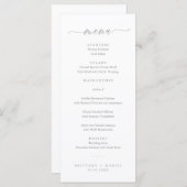 Menu Mariage de script élégant et moderne (Devant / Derrière)
