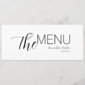 Menu Mariage de script minimal Boho en terre cuite (Dos)