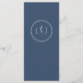 Menu Mariage de script minimaliste moderne (Dos)