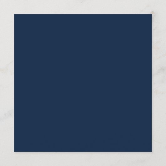 Menu Mariage de script moderne bleu marine unique (Dos)