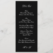 Menu Mariage de script officiel noir et blanc Premium (Devant)