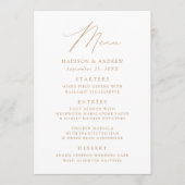 Menu Mariage de script or élégant moderne (Devant)