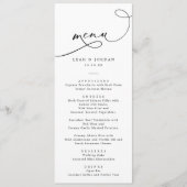 Menu Mariage de script simple (Devant)
