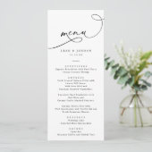 Menu Mariage de script simple (Debout devant)