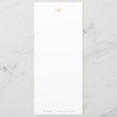 Menu Mariage de script Vintage Gold (Dos)