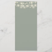 Menu Mariage de signature Sage Green String Lights (Dos)