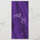 Menu Mariage de soie violette (Dos)