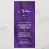 Menu Mariage de soie violette (Devant)
