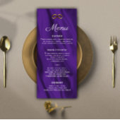 Menu Mariage de soie violette