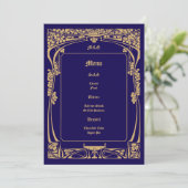 Menu Mariage de style Art nouveau vintage (Debout devant)