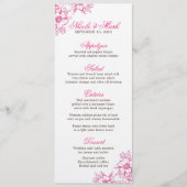 Menu Mariage de style Pink Letterpress (Devant)
