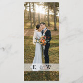 Menu Mariage de superposition photo moderne et minimali (Dos)