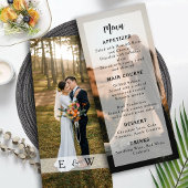 Menu Mariage de superposition photo moderne et minimali