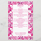 Menu mariage de talavera mexicain rose (Dos)