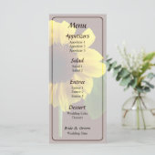 Menu Mariage de tournesol doré (Debout devant)